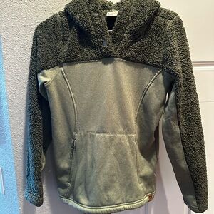 LIV life integrity earth Green Sherpa Fleece Hoodie